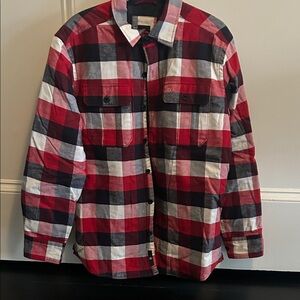 Victorinox Red and Black Plaid Shirt Jacket